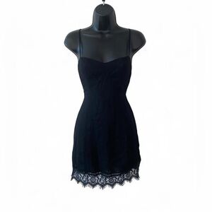 REFORMATION LACE TRIM MINI DRESS